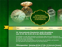 Tablet Screenshot of antikuhrenboerse-eisenbach.de